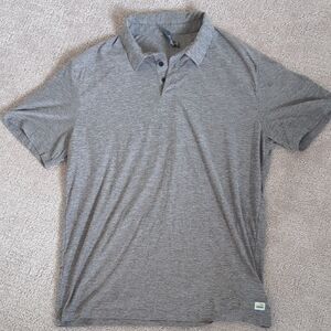 Vuori Strato Tech Polo Heather Gray Size Large